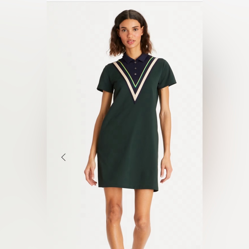 Tory Burch CHEVRON POLO DRESS